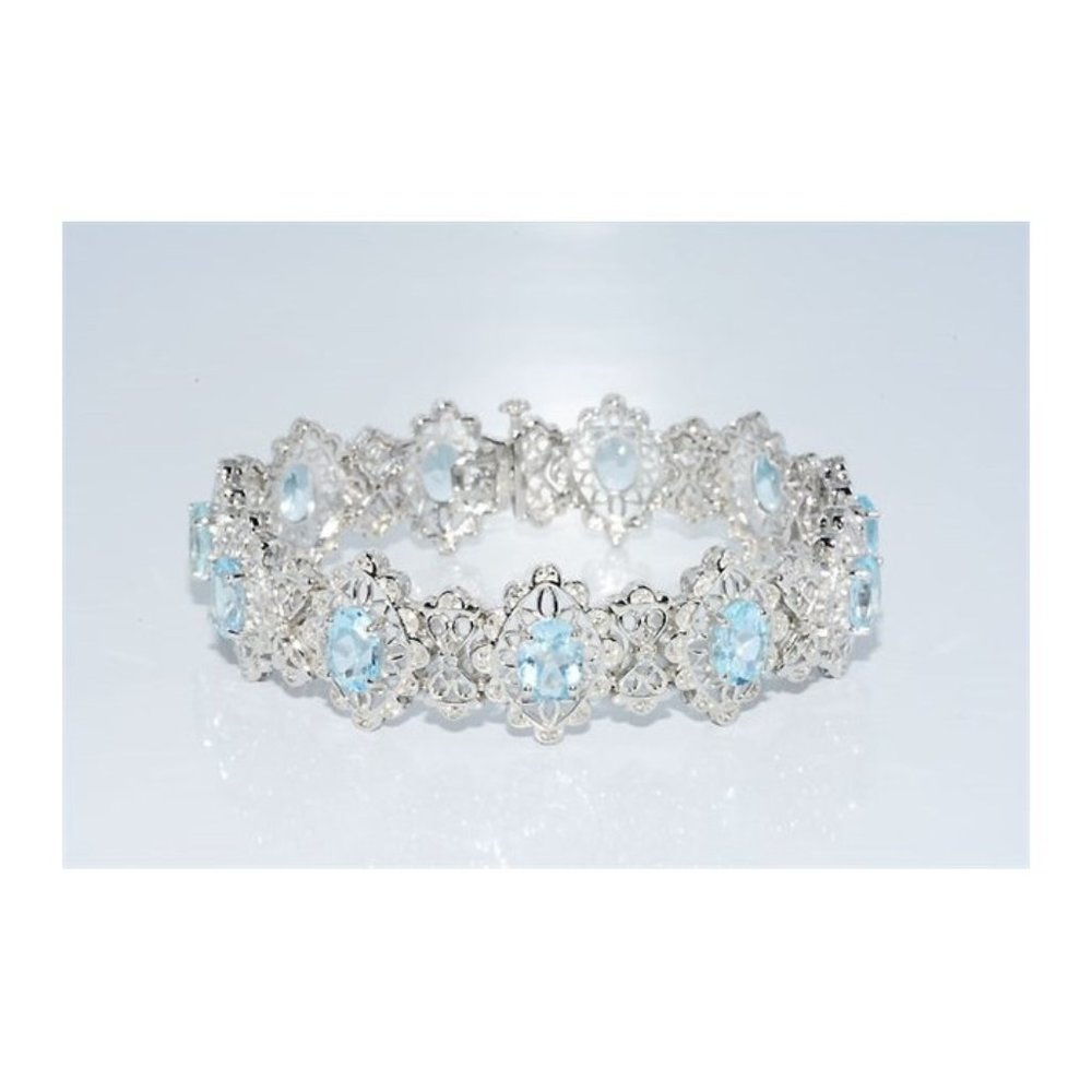Bracelet Blue Topaz 925 silver